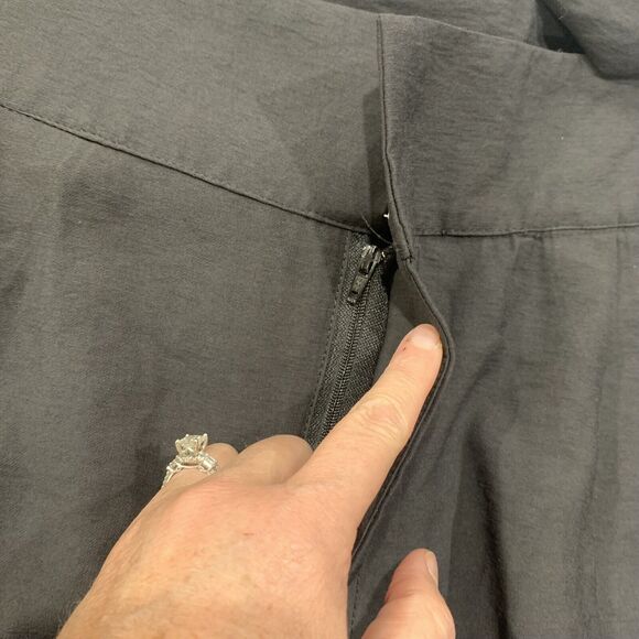 Gilli Size 0X Shorts High Rise Pleated Waist Tie Black Dress Pockets Women’s NEW - Picture 4 of 12